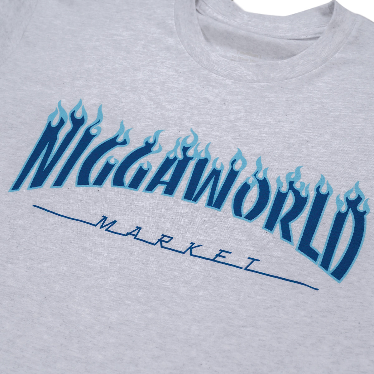 Niggaworld Tee White Heather