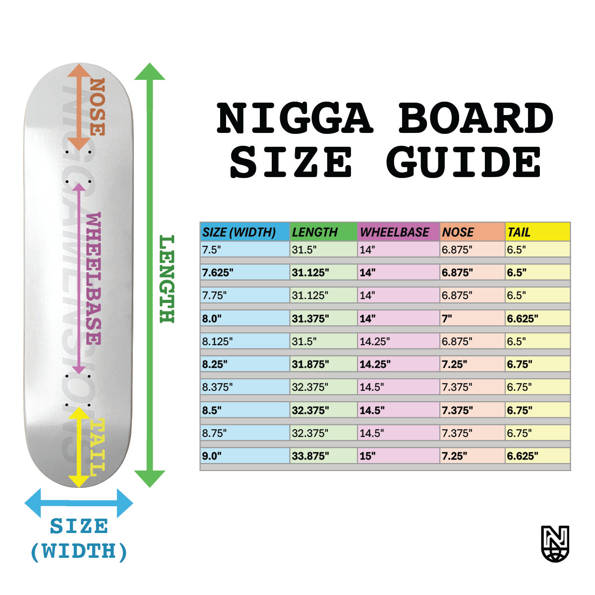 Brown Nigga Skateboard Deck