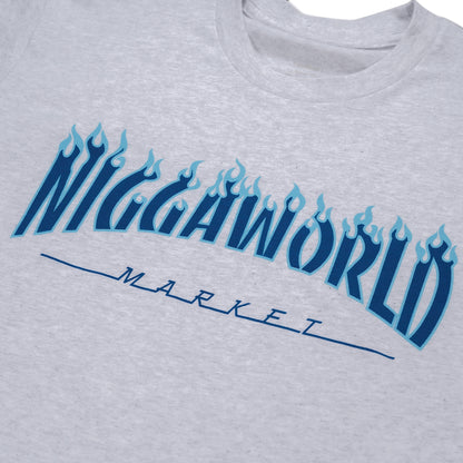 Niggaworld Tee White Heather